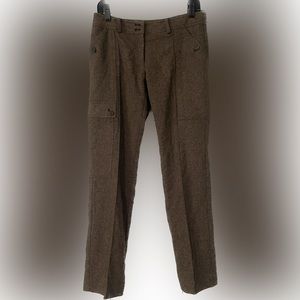 The Limited Y2K(2003) brown cargo style trousers 68% wool size 2